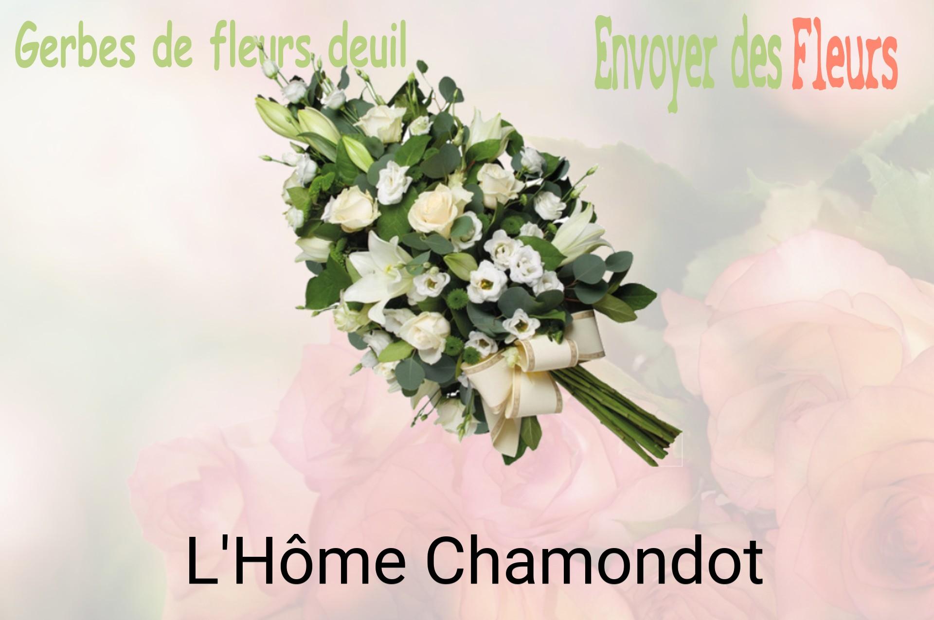 Gerbe de fleurs de deuil livrée à L'Hôme-Chamondot